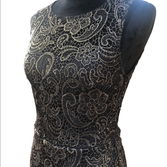 Bisou Bisou Tight Bodycon Little Black Lace Dress size 6 - Picture 3 of 15